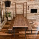 Ver imagem 5 de Conjunto Mesa Dobrável Retrátil de Parede com Bancos 4,15m Noronha