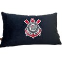 Ver imagem 2 de Almofada Veludo Rineira Bordada Corinthians 50x30cm. Com Enchimento