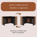 Ver imagem 5 de Armário para Escritório Atendimento Nogal/preto Y37 - Artany Móveis