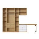 Ver imagem 4 de Quarto Completo 6 Peças com Guarda Roupa Modulado, Escrivaninha e Cômoda 3 Gavetas 100% MDF Infinity