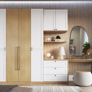 Quarto Modulado Casal Completo Provençal/americano com 6 Peças 100% Mdf