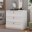 Ver mais imagens de Quarto Completo 6 Peças com Guarda Roupa Modulado, Escrivaninha e Cômoda 3 Gavetas 100% MDF Infinity