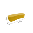 Ver imagem 6 de Puff Decorativo Orgânico Alana Couro Amarelo