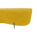 Ver imagem 5 de Puff Decorativo Orgânico Alana Couro Amarelo