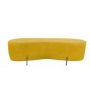 Ver imagem 3 de Puff Decorativo Orgânico Alana Couro Amarelo