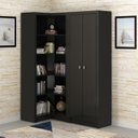 Ver imagem 1 de Kit 2 Armários para Escritório com Armário Fechado e Armário de Canto ME4105 e ME4132