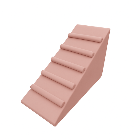 Rampa Pet Antiderrapante para Cachorro Gato com Degraus Cor Rosê Liberty Móveis