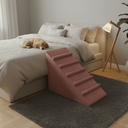 Ver imagem 2 de Rampa Pet Antiderrapante para Cachorro Gato com Degraus Cor Rosê Liberty Móveis