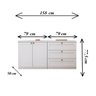 Kit Cômodas 3 Gavetas e Armário 2 Portas Provençais 100% Mdf - 3