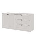 Ver imagem 2 de Kit Cômodas 3 Gavetas e Armário 2 Portas Provençais 100% MDF Branco/Fosco