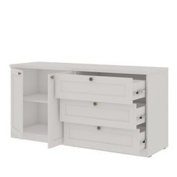 Kit Cômodas 3 Gavetas e Armário 2 Portas Provençais 100% Mdf - 5