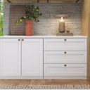 Ver imagem 1 de Kit Cômodas 3 Gavetas e Armário 2 Portas Provençais 100% Mdf