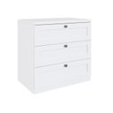 Ver imagem 6 de Kit Cômodas 3 Gavetas e Armário 2 Portas Provençais 100% MDF Branco/Fosco