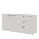 Ver imagem 2 de Kit Cômodas 3 Gavetas e Armário 2 Portas Provençais 100% MDF Branco/Fosco