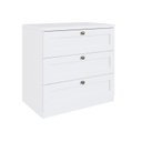 Ver imagem 6 de Kit Cômodas 3 Gavetas e Armário 2 Portas Provençais 100% MDF Branco/Fosco
