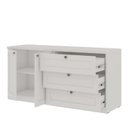 Ver imagem 5 de Kit Cômodas 3 Gavetas e Armário 2 Portas Provençais 100% MDF Branco/Fosco