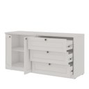Ver imagem 5 de Kit Cômodas 3 Gavetas e Armário 2 Portas Provençais 100% MDF Branco/Fosco