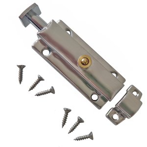Fechadura Semiautomática de Aço Inoxidável 8,2cm Facil Negocio Importadora Fechasemi8cm