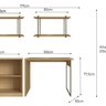 Conjunto de Escritório 100% Mdf Composto por 4 Peças - 3