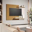 Ver imagem 1 de Painel Menfis - Tv até 50'' Mdp 1 Porta e 1 Gaveta Nature-off White - Sal Movelaria