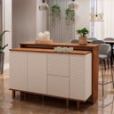 Ver imagem 2 de Bancada de Cozinha Ilha Gourmet Americana 2 Portas 4 Gavetas 100% Mdf