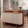 Bancada de Cozinha Ilha Gourmet Americana 2 Portas 4 Gavetas 100% Mdf - 2