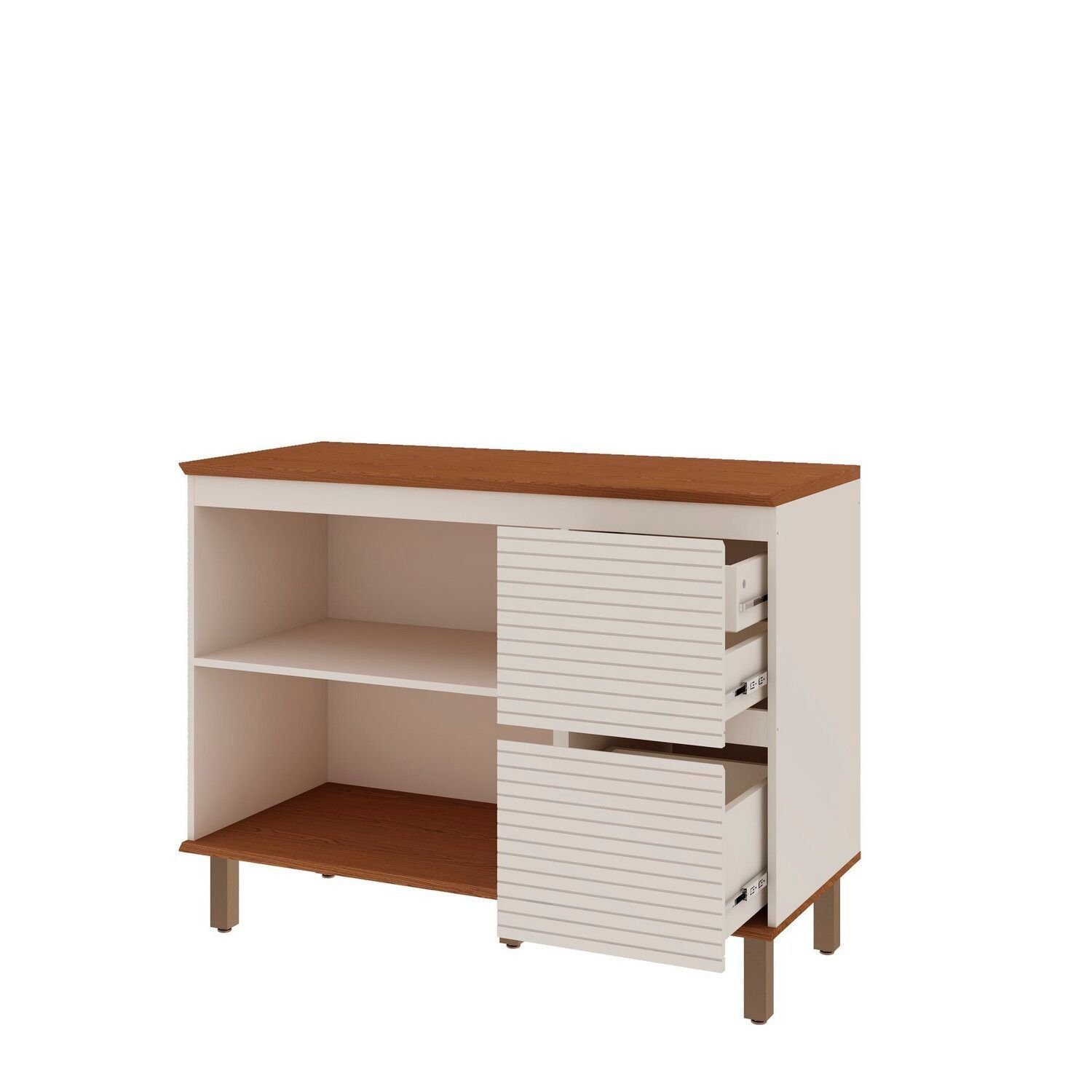 Bancada de Cozinha Ilha Gourmet Americana 2 Portas 4 Gavetas 100% Mdf - 8