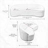 Sofá Curvo Montserrat 180cm 3 Lugares Bouclé Off White - Nexta Casa - 5