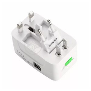 Adaptador Tomada Universal Padrão 150 Países Uk Europa Eua Asia Viagem Bivolt 110/220 Bivolt Aio