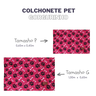 Colchonete Retangular Cachorro 0,65x0,45 Tamanho P Rosa - 2