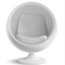 Ver imagem 2 de Poltrona Ball Chair Branca Linn Design Decor