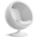 Ver imagem 1 de Poltrona Ball Chair Branca Linn Design Decor
