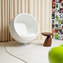 Ver imagem 4 de Poltrona Ball Chair Branca Linn Design Decor
