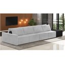 Ver imagem 2 de Sofá Ilha 4 Lugares Living 512cm Modulado Lary Veludo Cinza Pu Pto K01 - D'Rossi