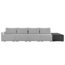 Ver imagem 4 de Sofá Ilha 4 Lugares Living 512cm Modulado Lary Veludo Cinza Pu Pto K01 - D'Rossi