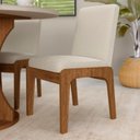 Ver imagem 3 de Kit 4 Cadeiras Estofadas Fuji Mdf Freijó/bouclé Off White - M.a Freijó/bouclé Off White