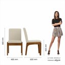 Ver imagem 4 de Kit 4 Cadeiras Estofadas Fuji Mdf Freijó/bouclé Off White - M.a Freijó/bouclé Off White