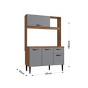 Ver imagem 3 de Cozinha Compacta 4 Portas 1 Gaveta 1 Nicho Katy