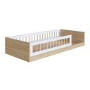 Ver imagem 3 de Cama Montessoriana de Solteiro Linha Affetto Marrom/Aveiro Oak/Branco