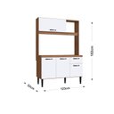 Ver imagem 3 de Cozinha Compacta 4 Portas 1 Gaveta 1 Nicho Katy