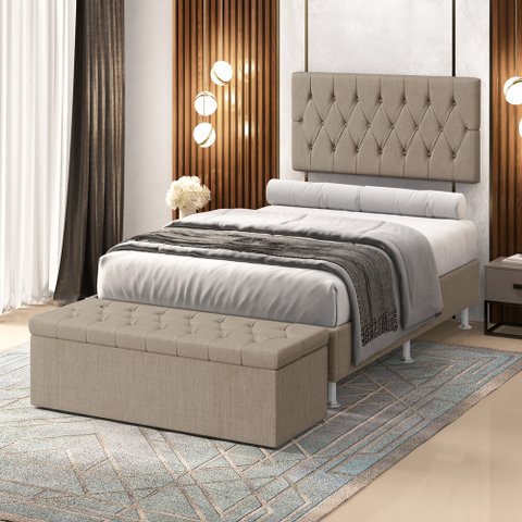Kit Painel Centaurus 200 e Calçadeira Sagitarius Linho Aradecor