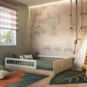 Ver imagem 5 de Cama Montessoriana de Casal Linha Affetto Marrom/Aveiro Oak/Branco
