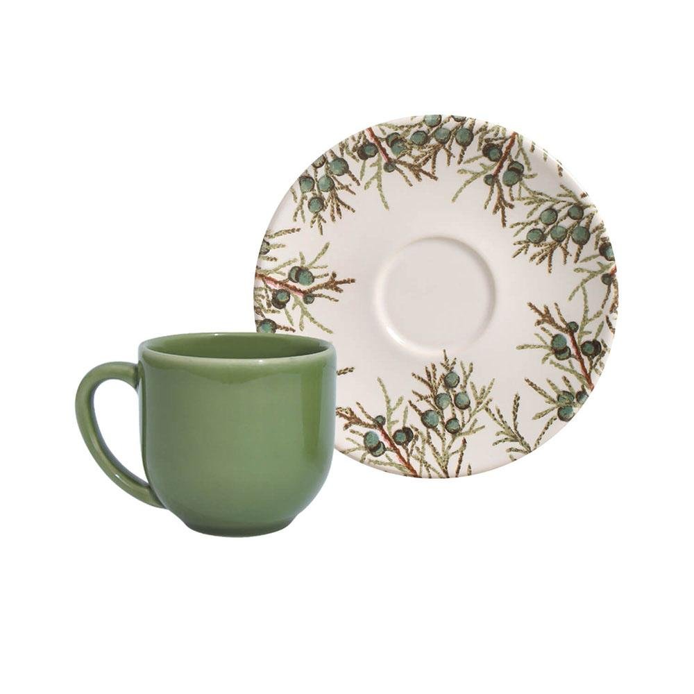 CONJUNTO C/ 6 XÍCARAS DE CAFÉ C/ 6 PIRES COUP GARLAND 112ml - 1