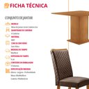 Ver imagem 2 de Mesa de Jantar Loren 90cm Tampo MDF Canto Reto Laminado com 4 Cadeiras Lira