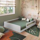 Ver imagem 1 de Cama Montessoriana de Casal Linha Affetto Branco