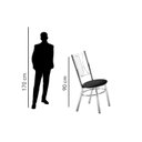 Ver imagem 6 de Conjunto Sala de Jantar Holanda 180cm x 100cm Marrom/Cromado/Amadeirado Escuro/Preto