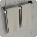 Ver imagem 3 de Porta Toalha de Banho Adesivo 3m Inox Banheiro de Parede Df