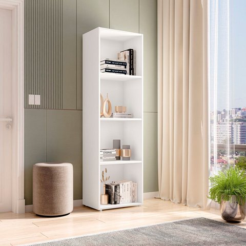 Estante de Livros 40cmx150cm Modular 4 Nichos Calum
