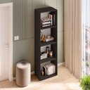 Ver imagem 5 de Estante de Livros 40CMX150CM Modular 4 Nichos Calum Preto