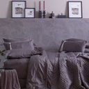 Ver imagem 5 de Capa para Almofada de Cama Algodão Retangular 400 Fios Barcelona Zinc Blue Gardenia